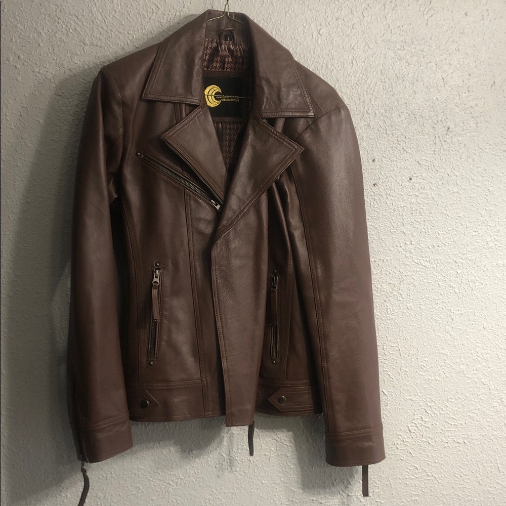 Genuine Leather Brown Jacket - Picture 14 of 14